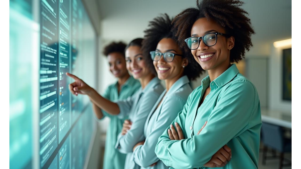 Zakladatelka Lví Zdraví s týmem, symbolizující vizi a misi firmy